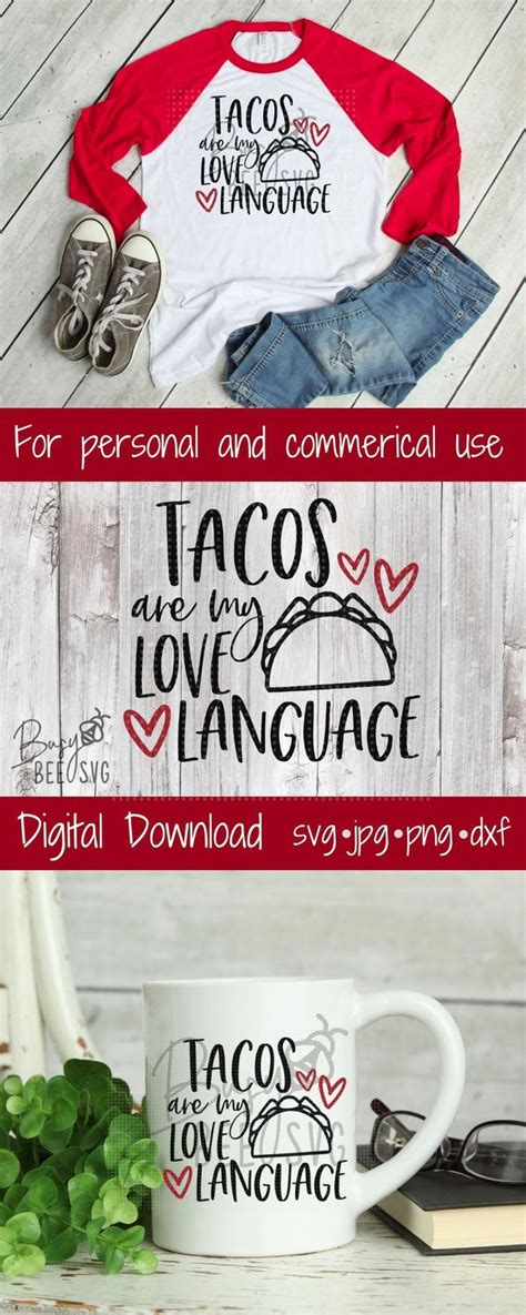 Tacos Are My Love Language Svg Valentine Svg Taco Svg Funny Etsy