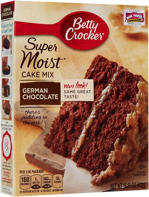 Betty Crocker Super Moist German Chocolate Cake Mix 15 25 Oz Amazon