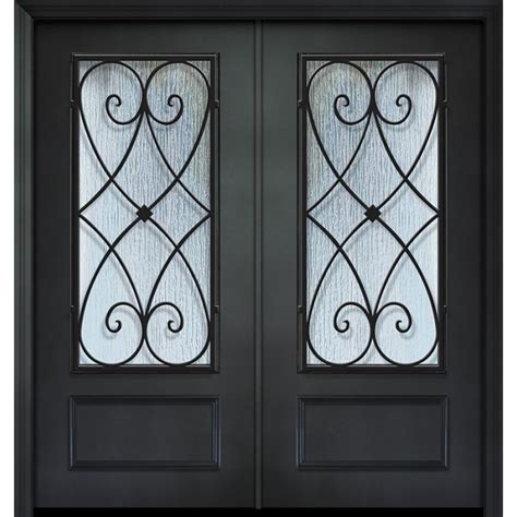 ESWDA 64x80 Exterior 80in ThermaPlus Steel Charleston 1 Panel 3 4 Lite