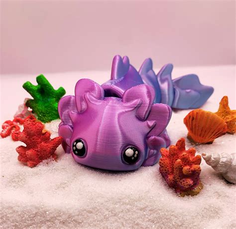 Axolotl Fidget Toy Articulating Axolotl Desk Pet Sensory Toy Etsy Canada