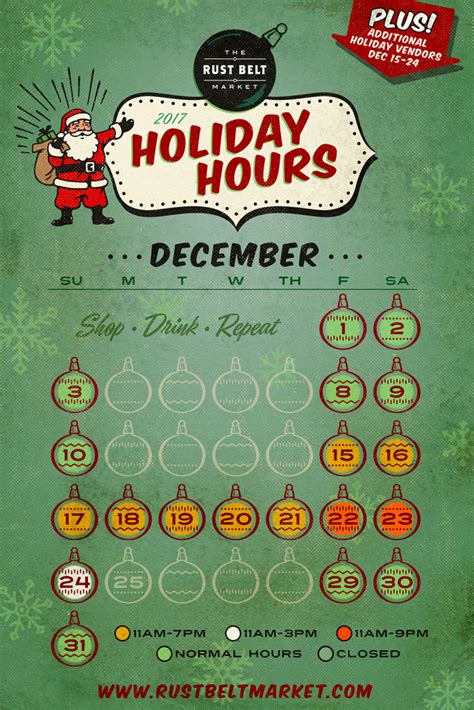 The Rust Belt Market Holiday Hours 2017 · The Metropolitan