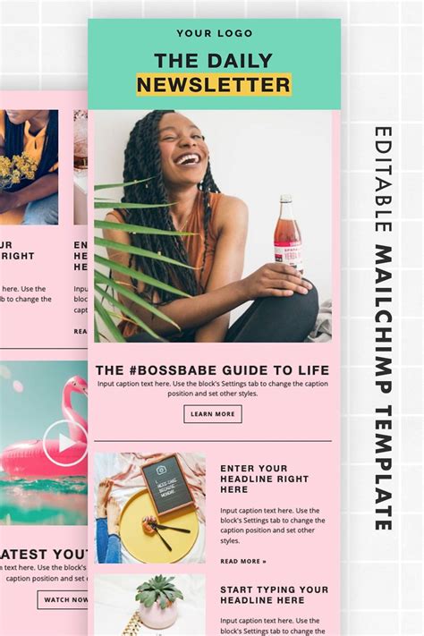 Editable Email Template Mailchimp Email Template Newsletter Template