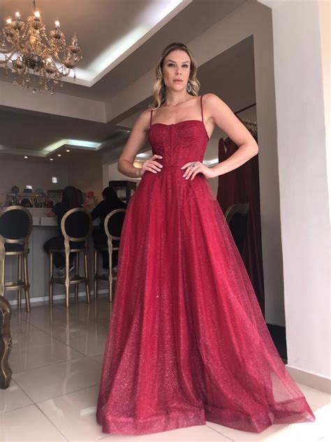 Vestido De Festa Longo Em Lurex Saia Fluida Top Corselete