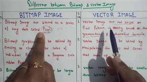 Difference Between Bitmap And Vector Imageबिटमैप इमेज एवम वेक्टर इमेज