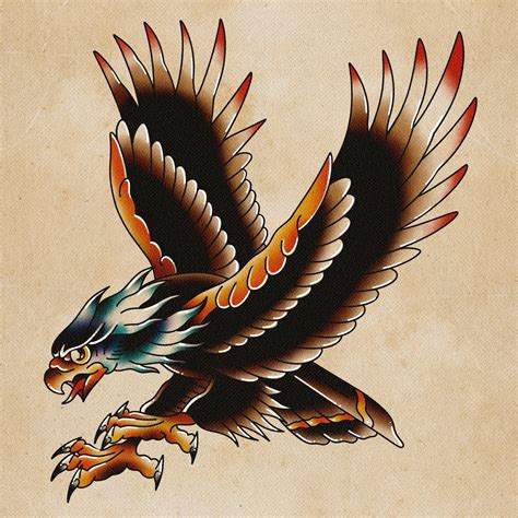 Trad Full Eagle Tattoo Flash | Procreate Brush Set