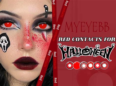 Red contacts for Halloween