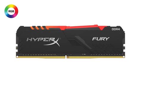 HyperX Fury RGB 16GB 3733MHz DDR4 Ram CL19 DIMM 1Rx8 RGB Single Stick ...