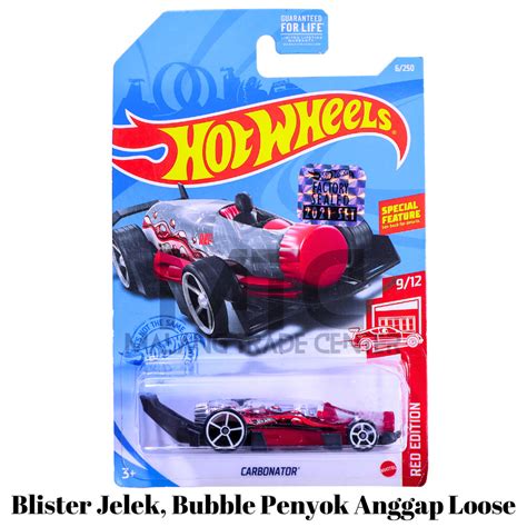 Jual Hot Wheels Carbonator Red Edition Factory Sealed Blister Jelek Bubble Penyok