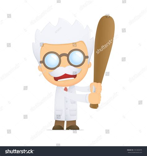 Funny Cartoon Scientist Various Poses Use Stock Vector (Royalty Free) 101469475 | Shutterstock