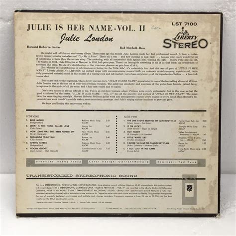 JULIE IS HER NAME VOL 2 JULIE LONDON JULIE LONDON 中古オーディオ 高価買取販売 ハイファイ堂