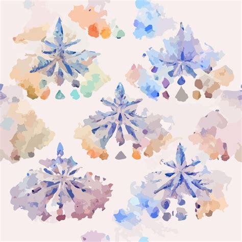 Decora O De Natal Sem Costura Flocos De Neve Aquarela Padr O Infinito