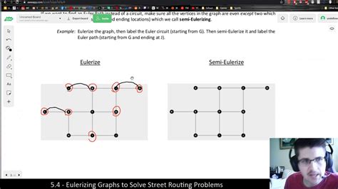 Math Eulerizing A Graph To Find An Optimal Euler Circuit Youtube