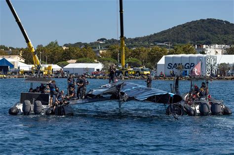 New Zealand Sailgp Team Helmed By Peter Burling And His Crew Are Towed