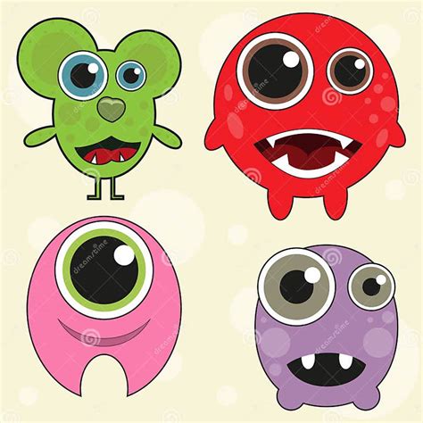 Cute Monster Set Stock Vector Illustration Of Character 42329032