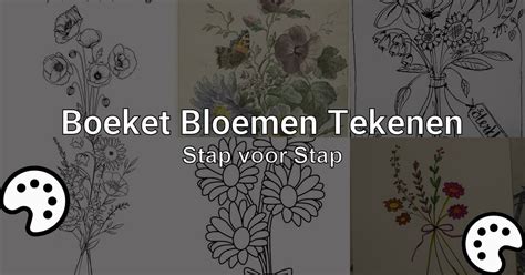 Boeket Bloemen Tekenen Stap Voor Stap Tekenen Nu