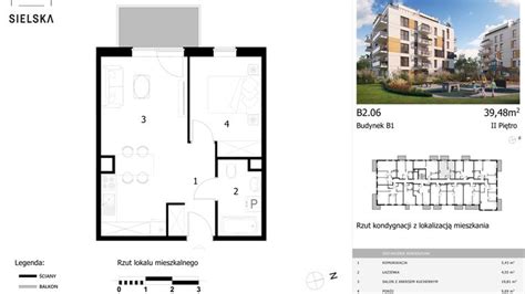 Mieszkanie Poznań Podolany JA SIELSKA III 2 pokoje 40 m² 2 piętro