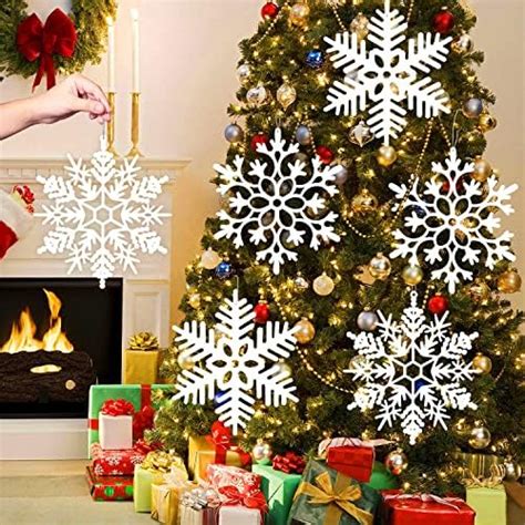 12pcs Large Christmas Hanging Snowflakes Decorations