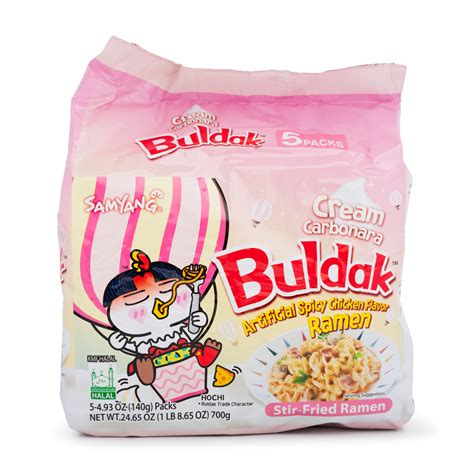 Samyang Buldak Ramen Cream Carbonara Hot Chicken Flavor 5 Pack By Weee Chicken Flavors