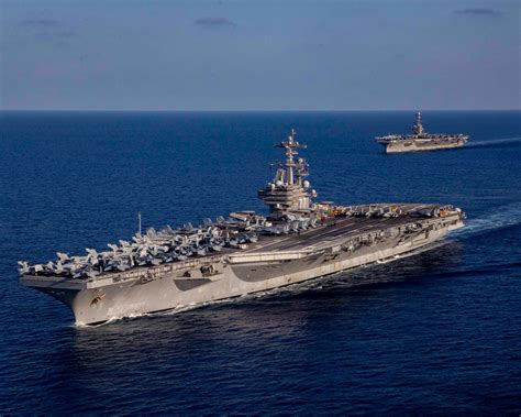 Chris Cavas On Twitter Linkup Of Us Aircraft Carriers Harry S Truman Cvn75 And Newly Arrived