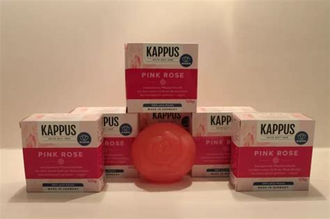 KAPPUS PINK ROSE transparente Pflanzenölseife 6 x 125 g 750 g EUR 23