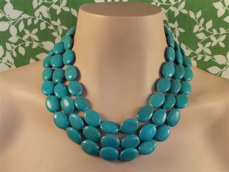 Turquoise Beaded Necklace The Paulette