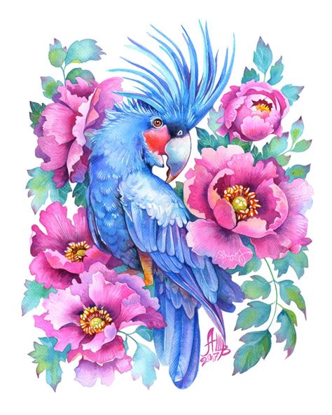 Check Out This Behance Project Watercolor Birds Https Behance