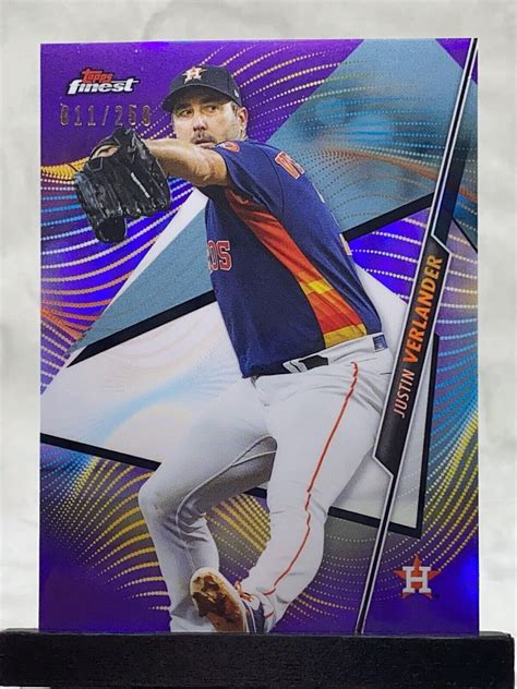 Topps Finest Purple Refractor Justin Verlander For Sale