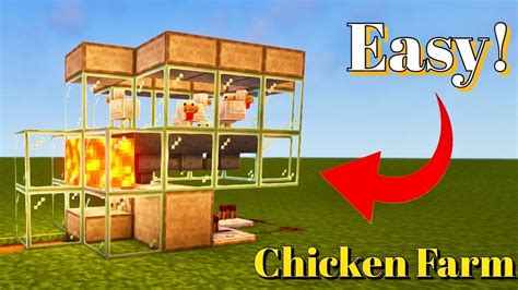 Easy Automatic Chicken Farm In Minecraft 1 20 4 Tutorial Youtube