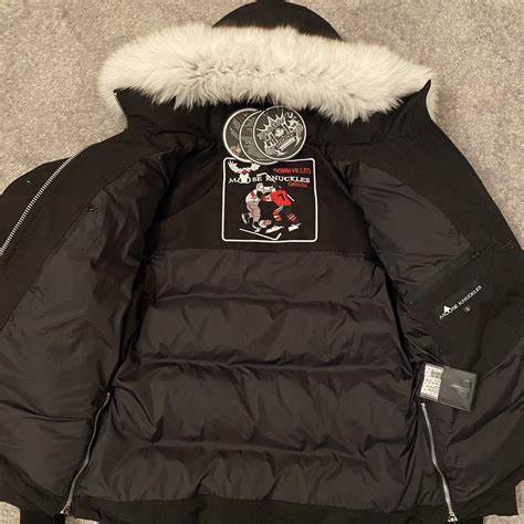 Moose Knuckles Black White Fur Size S Stern Depop