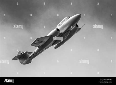 Gloster Meteor In Flight Stock Photo Alamy