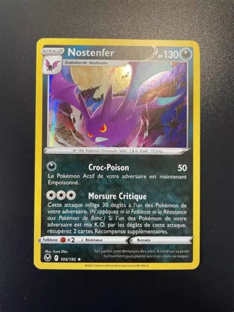 Carte Pok Mon Rare Holo Nostenfer Vf Neuf Eur Picclick Fr