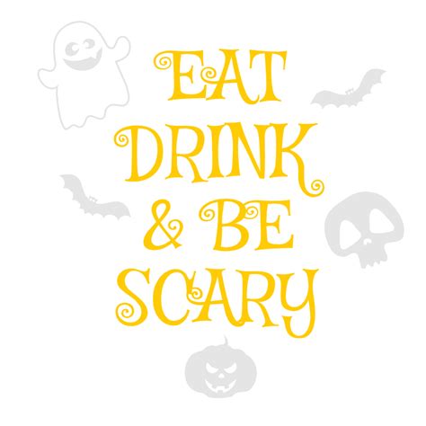 Eat Drink And Be Scary Halloween Free Svg File Svg Heart