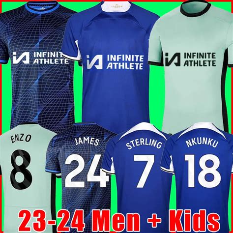 2023 2024 Nkunku Jackson CFC Soccer Jersey 23 24 Enzo Chilwell Mudryk