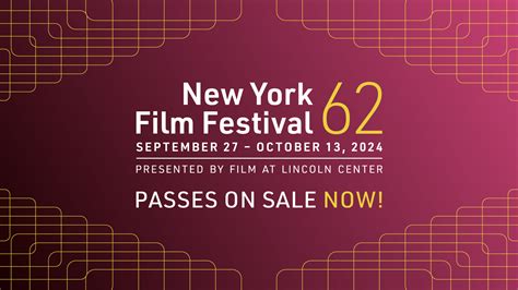 62nd New York Film Festival Passes And Tickets