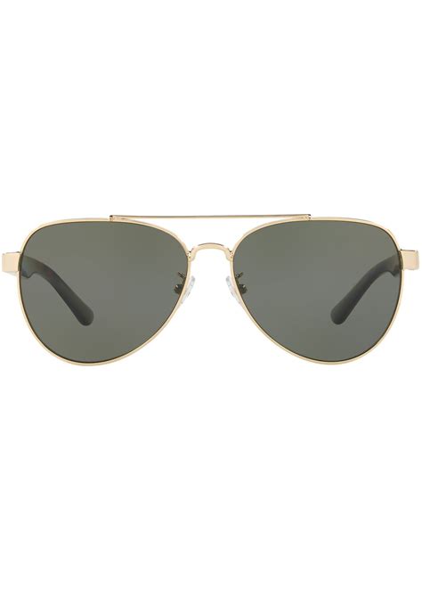 Tory Burch Polarized Metal Aviator Sunglasses Bergdorf Goodman