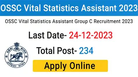 Ossc Vital Statistics Assistant Admit Card