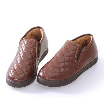 The Bobby Store : Cotton Shoes Men Fur Lining Plush Keep Warm Outdoor ...