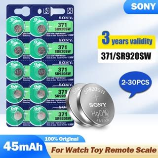 Sony 371 SR920SW AG6 LR920 LR69 SR920 370A 1 55V Silver Oxide Battery