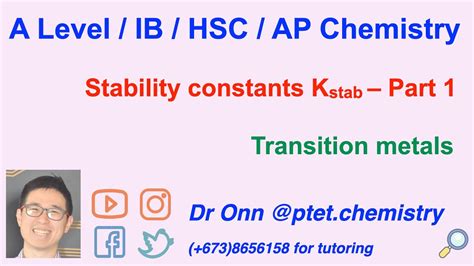 A Level Ib Hsc Ap Chemistry Transition Metals Stability