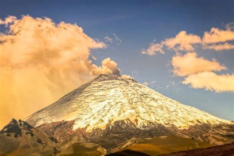 Eruption Of Ash Clouds From Cotopaxi Volcano Stock Photo Image Of