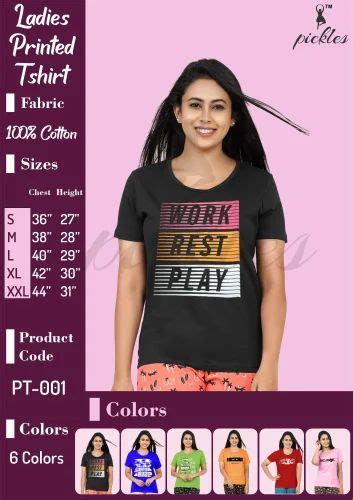 Half Sleeve Ladies Printed T Shirt Casual Wear At Rs 190 Piece In