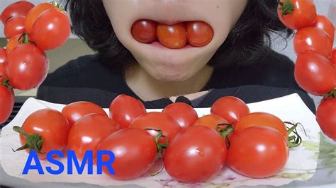 Asmr Mukbang Eating Sounds Mini Tomato Youtube