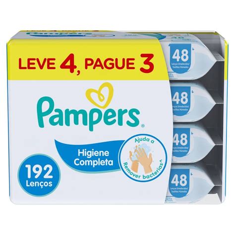 Lenços Umedecidos Pampers Higiene Completa Leve 4 Pague 3 Com 48