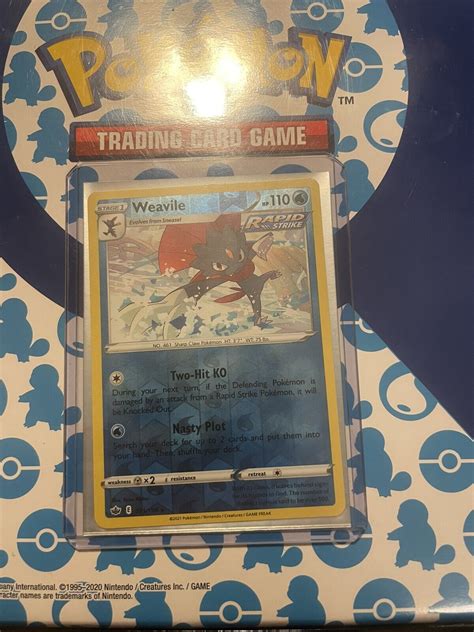 Pokémon TCG Weavile Chilling Reign 031 198 Reverse Holo Holo Rare for