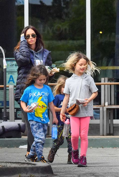 Megan Fox In A Blue Puffer Jacket Was Seen Out With Her Three Boys In