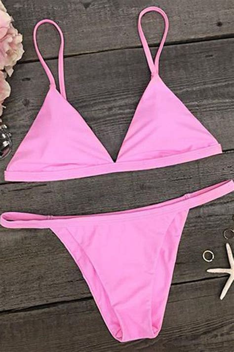 Cupshe View Over You Solid Color Bikini Set Moda biquíni Biquini e