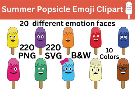 Popsicle Emoji Emotion Clipart Emotion Graphic By All Arts Studios