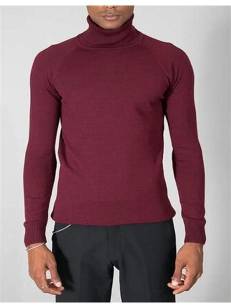 Pull col roulé Kebello Bordeaux Kiabi nu