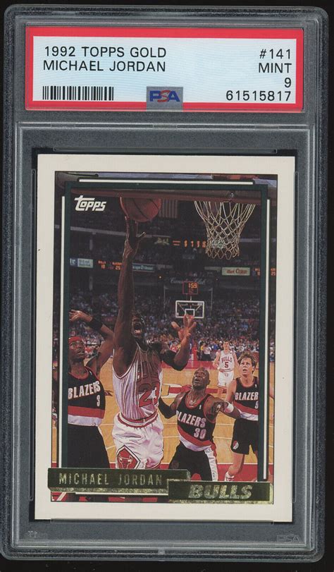 1992 Topps Gold 141 Michael Jordan PSA 9 Mint EBay