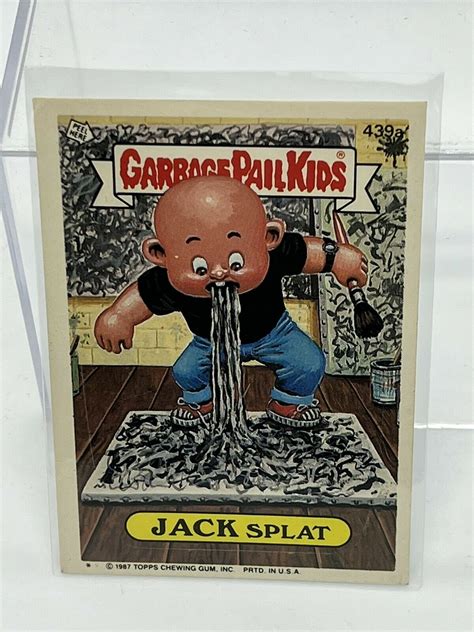 Vintage 1987 Garbage Pail Kids 439a Jack Splat Trading Card Values Mavin